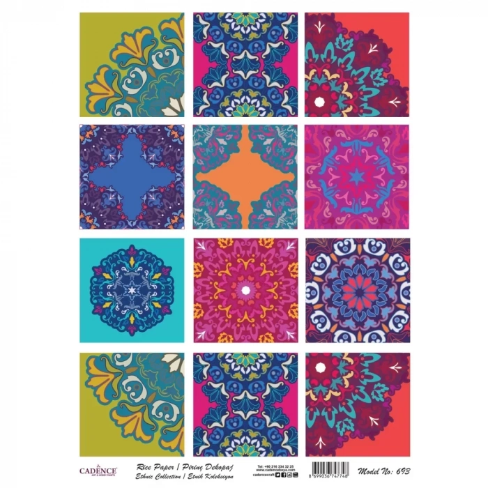 PİRİNÇ KAĞIT ETNİK SERİ MODEL 693 30X42