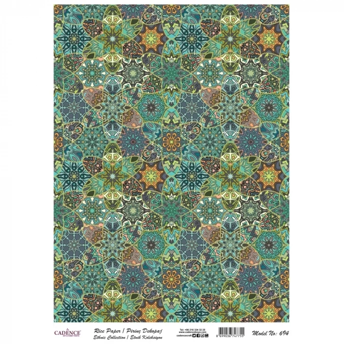 PİRİNÇ KAĞIT ETNİK SERİ MODEL 694 30X42