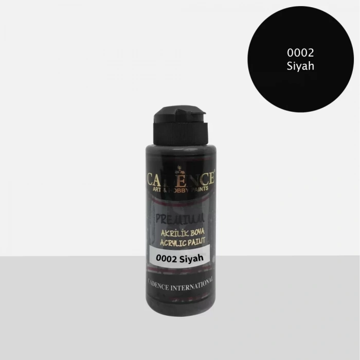 PREMIUM AKRİLİK BOYA 0002 SİYAH 70ML