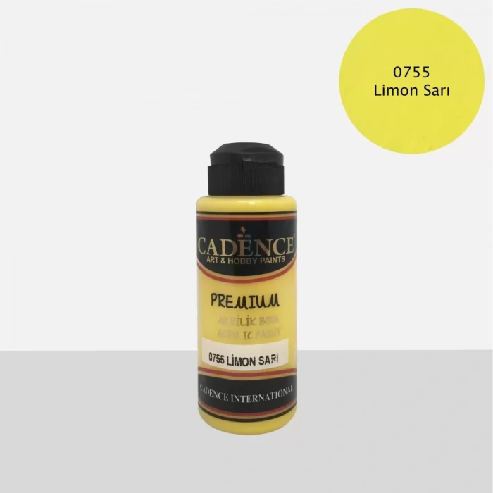 PREMIUM AKRİLİK BOYA 0755 LİMON SARI 70ML
