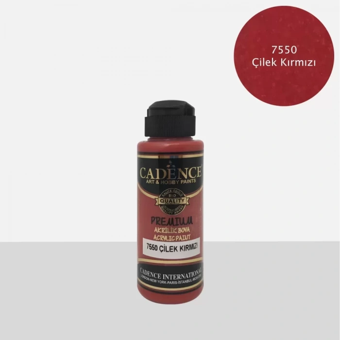 PREMIUM AKRİLİK BOYA 7550 ÇİLEK KIRMIZI 70ML