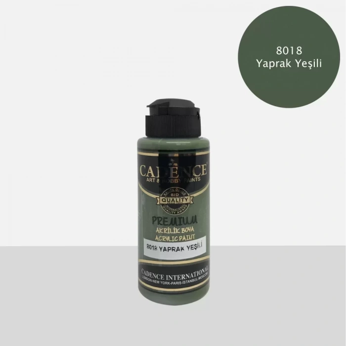 PREMIUM AKRİLİK BOYA 8018 YAPRAK YEŞİLİ 120ML