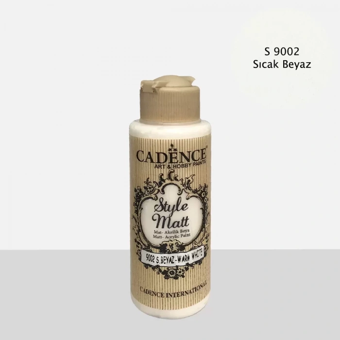 STYLE MAT AKRİLİK BOYA S-9002 S. BEYAZ 120ML
