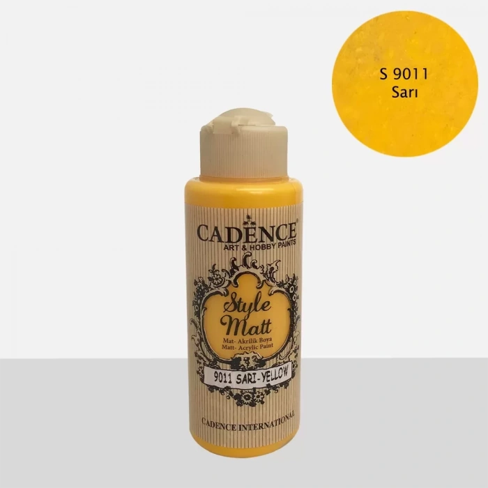 STYLE MAT AKRİLİK BOYA S-9011 SARI 120ML