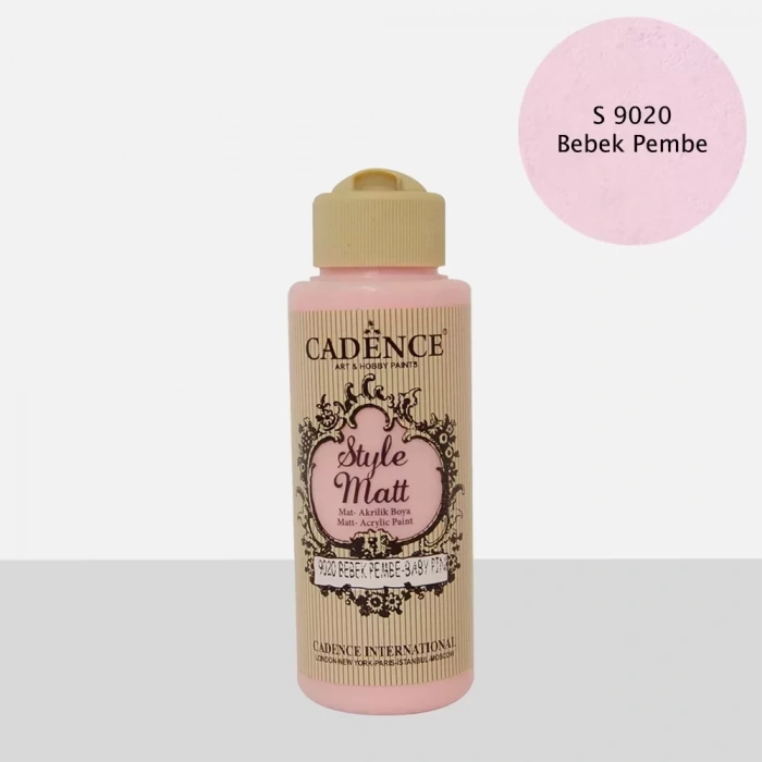 STYLE MAT AKRİLİK BOYA S-9020 BEBEK PEMBE 120ML