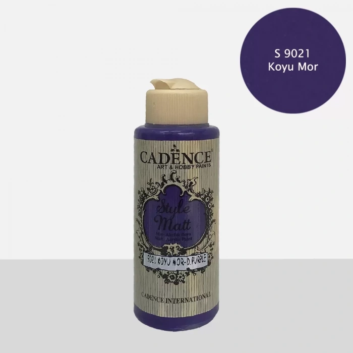 STYLE MAT AKRİLİK BOYA S-9021 KOYU MOR 120ML