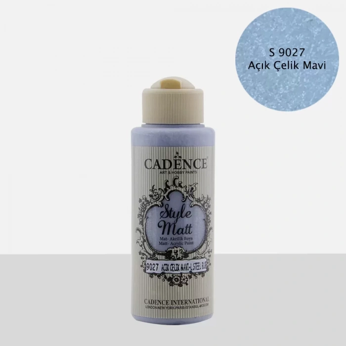 STYLE MAT AKRİLİK BOYA S-9027 A. ÇELİK MAVİ 120ML