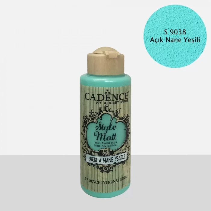 STYLE MAT AKRİLİK BOYA S-9038 A. NANE YEŞİL 120ML