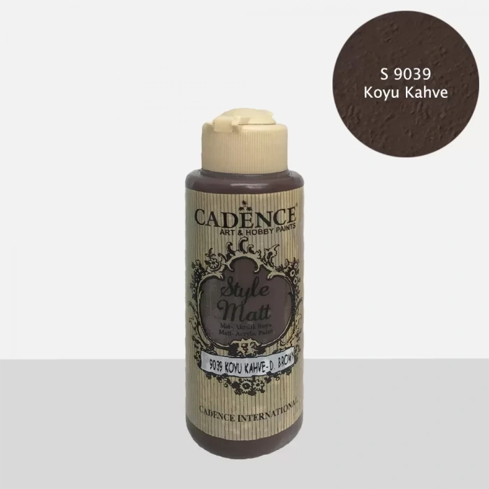 STYLE MAT AKRİLİK BOYA S-9039 KOYU KAHVE 120ML
