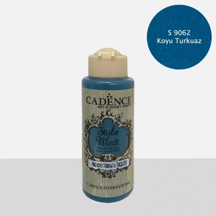 STYLE MAT AKRİLİK BOYA S-9062 KOYU TURKUAZ 120ML