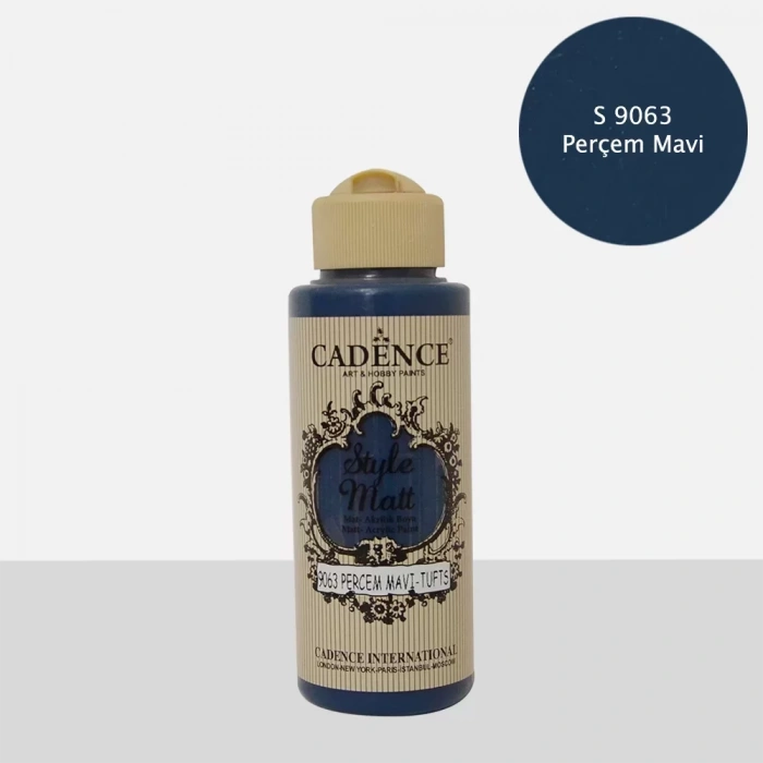 STYLE MAT AKRİLİK BOYA S-9063 PERÇEM MAVİ 120ML