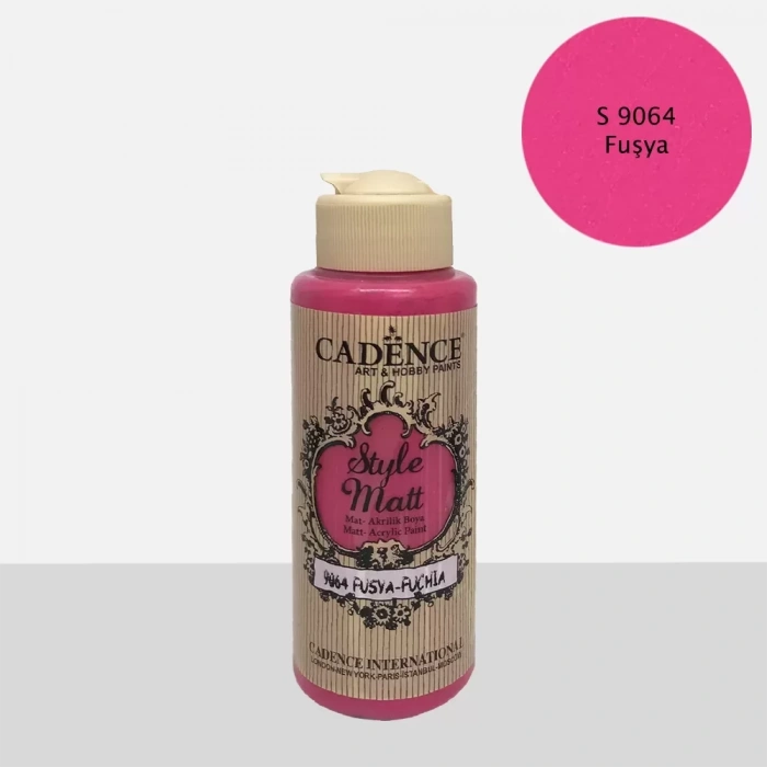 STYLE MAT AKRİLİK BOYA S-9064 FUŞYA 120ML