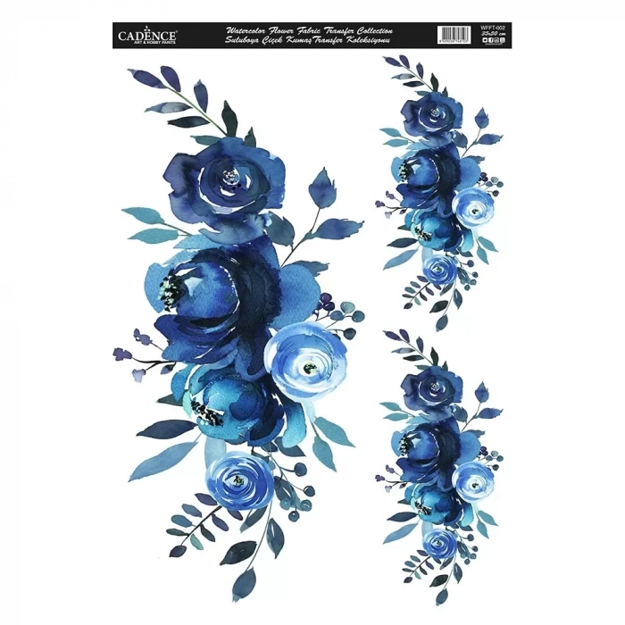 SULUBOYA ÇİÇEK KUMAŞ TRANSFER KOLEKSİYONU WFFT-002 35X50