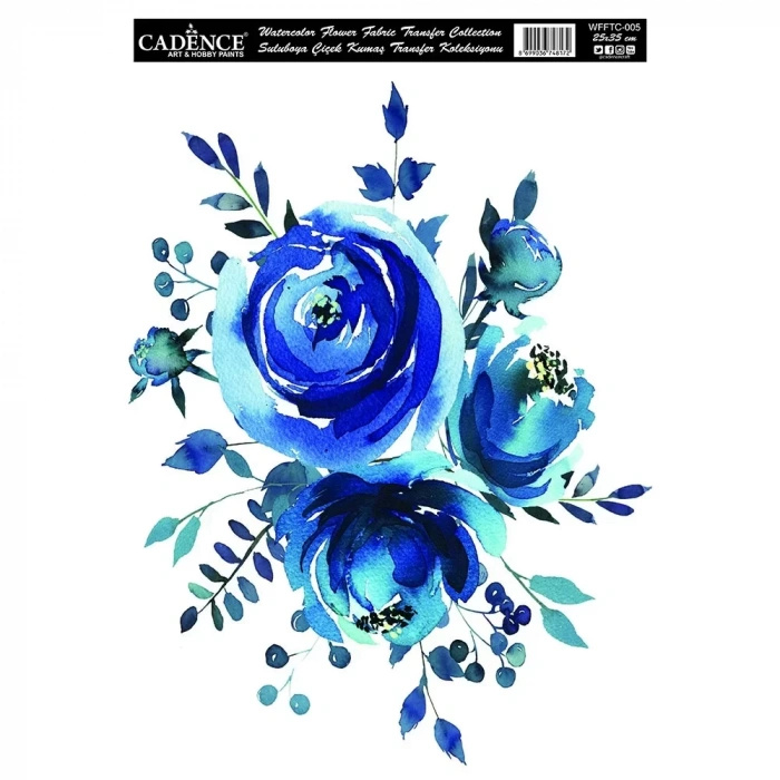 SULUBOYA ÇİÇEK KUMAŞ TRANSFER KOLEKSİYONU WFFTC-005 25X35