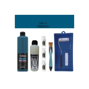 Cadence Boya Fayans Tezgah B-Ambiente Islak Zemin Aw-11 Fresco 500Ml Katalizör 30Gr MAT Taş Vernik 250 Saten Rulo Set