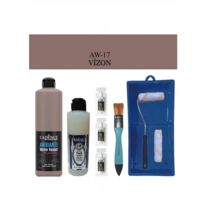Cadence Boya Fayans Tezgah B-Ambiente Islak Zemin Aw-17 Vizon 500Ml Katalizör 30Gr MAT Taş Vernik 250 Saten Rulo Set