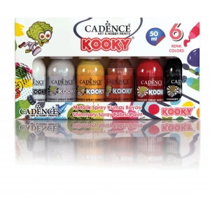 CADENCE KOOKY SPREY KUMAŞ METALİK BOYA 6LI 50ML