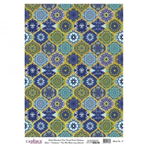 DESENLİ (BASKILI) ALTIN VARAK PİRİNÇ DEKOPAJ MODEL-17 30X42