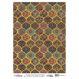 DESENLİ (BASKILI) ALTIN VARAK PİRİNÇ DEKOPAJ MODEL-19 30X42