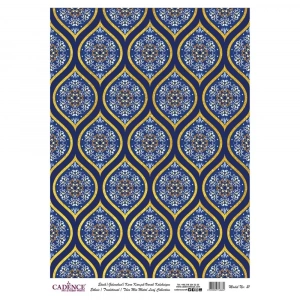 DESENLİ (BASKILI) ALTIN VARAK PİRİNÇ DEKOPAJ MODEL-21 30X42