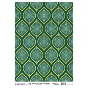 DESENLİ (BASKILI) ALTIN VARAK PİRİNÇ DEKOPAJ MODEL-22 30X42