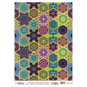 DESENLİ (BASKILI) ALTIN VARAK PİRİNÇ DEKOPAJ MODEL-24 30X42