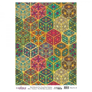 DESENLİ (BASKILI) ALTIN VARAK PİRİNÇ DEKOPAJ MODEL-25 30X42