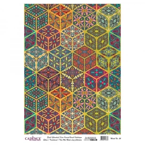 DESENLİ (BASKILI) ALTIN VARAK PİRİNÇ DEKOPAJ MODEL-26 30X42