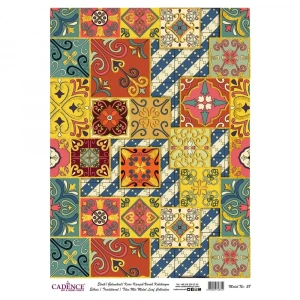 DESENLİ (BASKILI) ALTIN VARAK PİRİNÇ DEKOPAJ MODEL-28 30X42