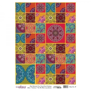 DESENLİ (BASKILI) ALTIN VARAK PİRİNÇ DEKOPAJ MODEL-29 30X42