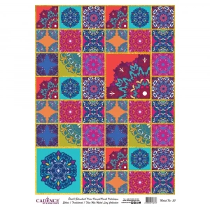 DESENLİ (BASKILI) ALTIN VARAK PİRİNÇ DEKOPAJ MODEL-30 30X42