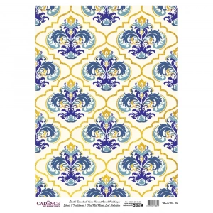 DESENLİ (BASKILI) ALTIN VARAK PİRİNÇ DEKOPAJ MODEL-34 30X42