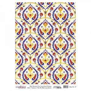 DESENLİ (BASKILI) ALTIN VARAK PİRİNÇ DEKOPAJ MODEL-37 30X42