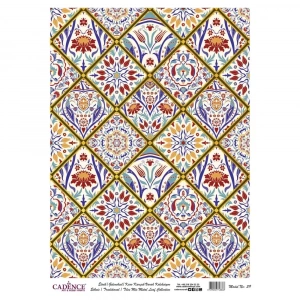 DESENLİ (BASKILI) ALTIN VARAK PİRİNÇ DEKOPAJ MODEL-39 30X42