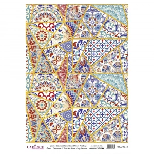 DESENLİ (BASKILI) ALTIN VARAK PİRİNÇ DEKOPAJ MODEL-41 30X42