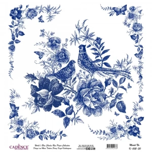 DÜNYANIN MAVİ TONLARI PİRİNÇ KOLEKSİYON BEYAZ ZEMİN K-002 30X30