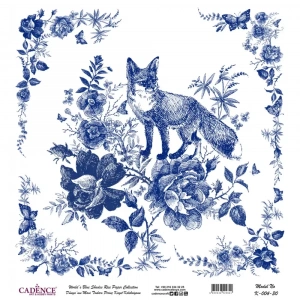 DÜNYANIN MAVİ TONLARI PİRİNÇ KOLEKSİYON BEYAZ ZEMİN K-004 30X30