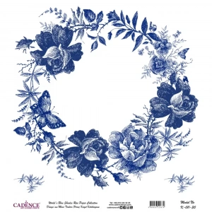 DÜNYANIN MAVİ TONLARI PİRİNÇ KOLEKSİYON BEYAZ ZEMİN K-011 30X30