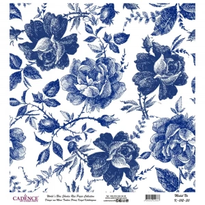 DÜNYANIN MAVİ TONLARI PİRİNÇ KOLEKSİYON BEYAZ ZEMİN K-012 30X30