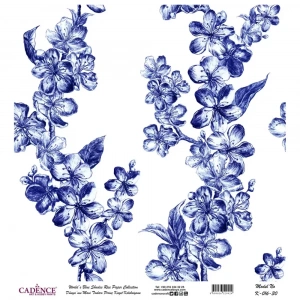 DÜNYANIN MAVİ TONLARI PİRİNÇ KOLEKSİYON BEYAZ ZEMİN K-016 30X30