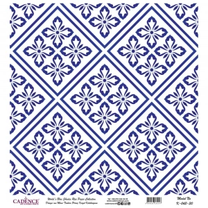 DÜNYANIN MAVİ TONLARI PİRİNÇ KOLEKSİYON BEYAZ ZEMİN K-043 30X30