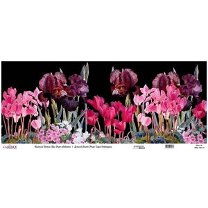 EVRENSEL BORDÜR PİRİNÇ KAĞIT KOLEKSİYON SİYAH ZEMİN UBC-002 30X68