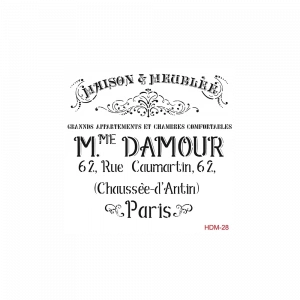 HOME DECOR MİNİ STENCIL HDM-28 25X25