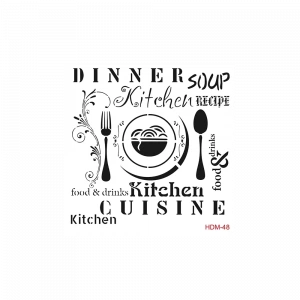 HOME DECOR MİNİ STENCIL HDM-48 25X25