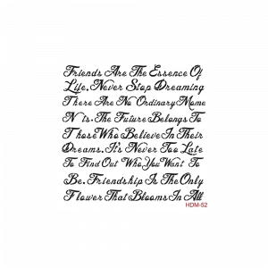 HOME DECOR MİNİ STENCIL HDM-52 25X25