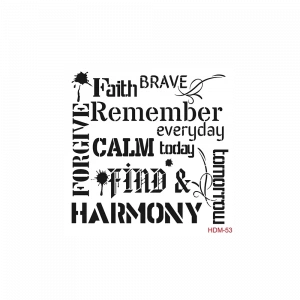 HOME DECOR MİNİ STENCIL HDM-53 25X25