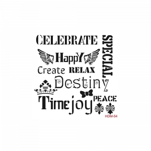 HOME DECOR MİNİ STENCIL HDM-54 25X25