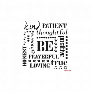 HOME DECOR MİNİ STENCIL HDM-56 25X25