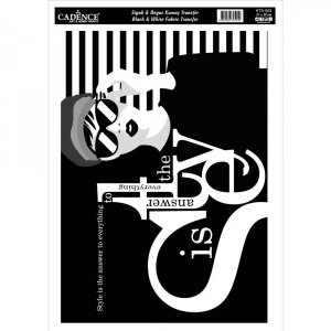 KUMAŞ TRANSFER SİYAH BEYAZ KTS-003 21X30