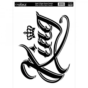 KUMAŞ TRANSFER SİYAH BEYAZ KTS-010 21X30